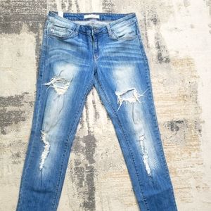 KanCan Destroyed Destressed Skinny Jeans Women Size 28